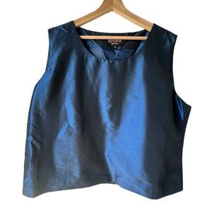 Women's Vintage Royal blue TERRAΜΙΝΑ blazer sleeveless Collection New York  22.